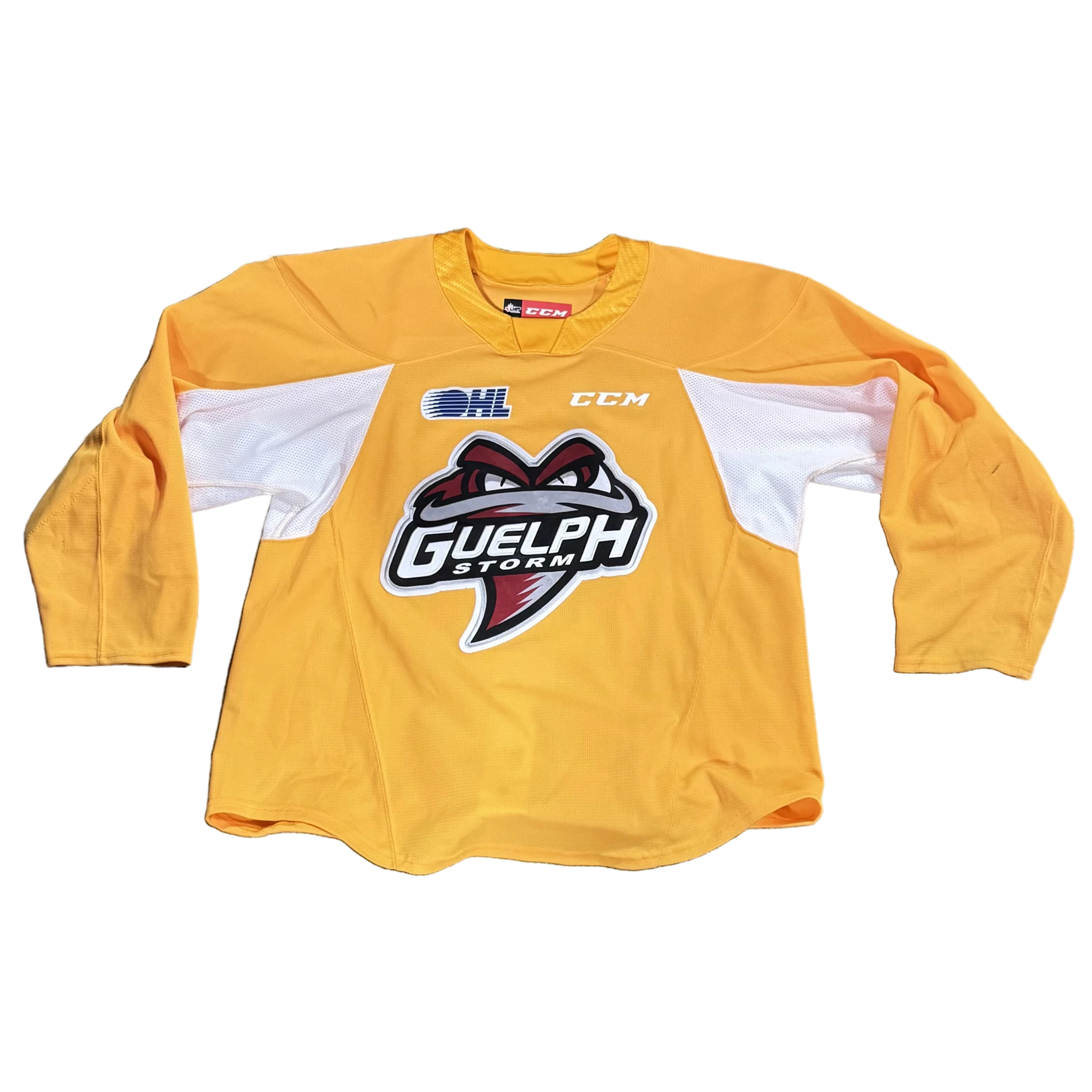 OHL - Used CCM Guelph Storm Practice Jersey (Yellow)